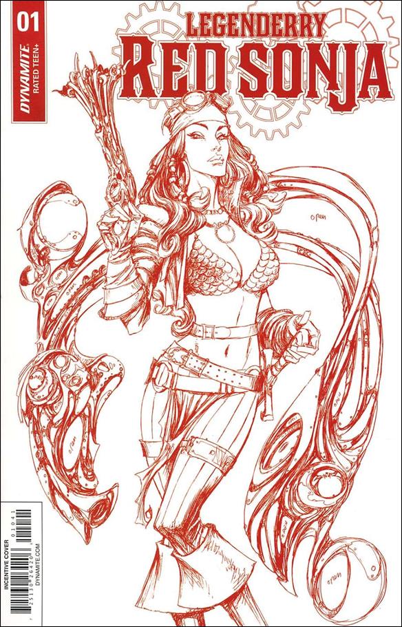 Legenderry Red Sonja (2018) issue 1-D Joe Benitez 1:25 Blood Red Cover