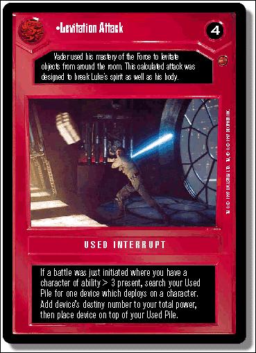 Star Wars: Cloud City Limited (Base Set) card 58 Levitation Attack