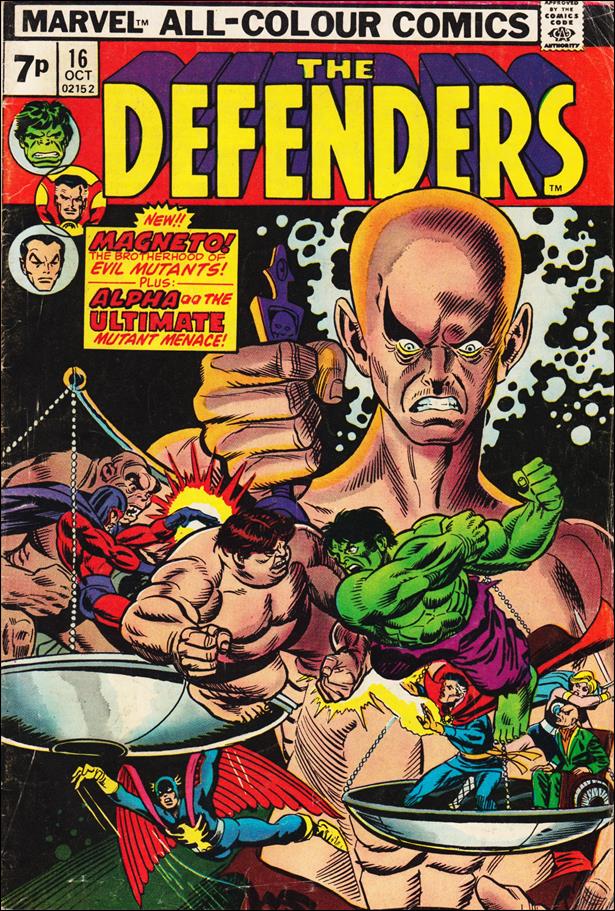 Defenders (1972) issue 16-B UK Price Cover