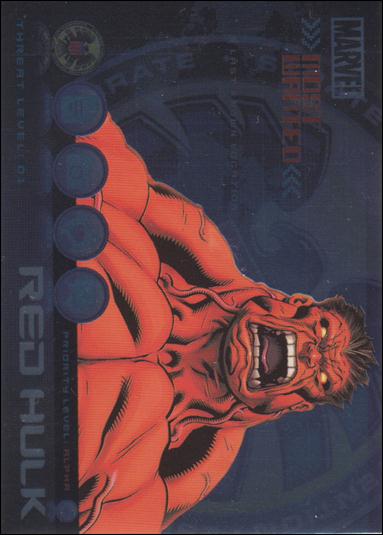 Marvel Heroes and Villains (Marvels Most Wanted Subset) card M2 Red Hulk