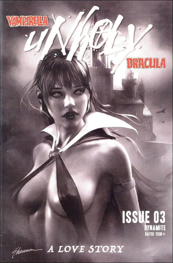 Vampirella/Dracula: Unholy issue 3-T Shannon Maer 1:25 Black & White Virgin Cover