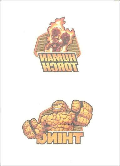 Marvel Super Hero Squad (Temporary Tattoo Subset) card 2 Human Torch / Thing