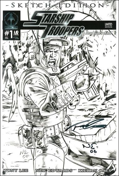 Starship Troopers: Dead Man's Hand issue 1-D Sketch Edition (Signed by Tony Lee & Neil Edwards)