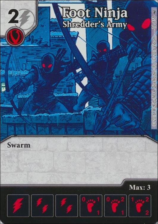Dice Masters Teenage Mutant Ninja Turtles  card 16 Foot Ninja - Shredder's Army