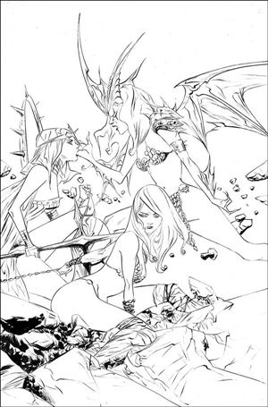 Sonjaversal issue 2-R Jae Lee 1:50 Black & White Virgin Cover