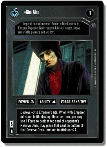 Star Wars: Death Star II Limited (Base Set) card 28 Sim Aloo