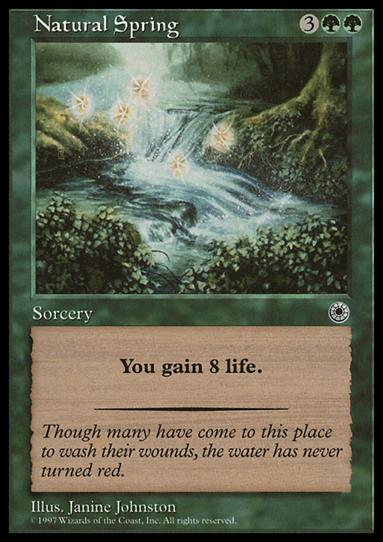 Magic the Gathering: Portal (Base Set) card 176 Natural Spring