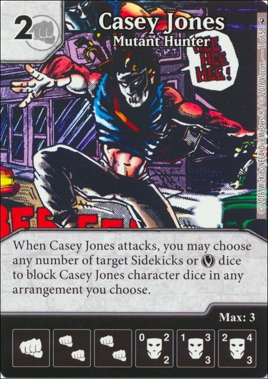 Dice Masters Teenage Mutant Ninja Turtles  card 11 Casey Jones - Mutant Hunter
