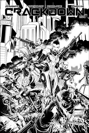 Crackdown issue 4-B 1:10 Black & White Cover