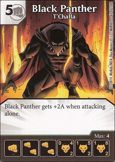 Marvel Dice Masters Uncanny X-Men  card 67 Black Panther: T'Challa