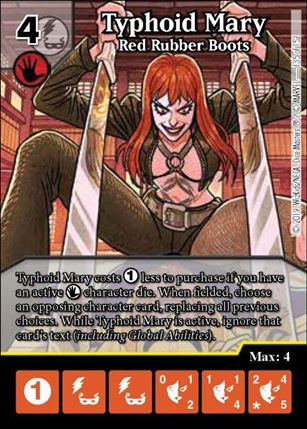 Marvel Dice Masters  Avengers Infinity Gauntlet card 135 Typhoid Mary: Red Rubber Boots