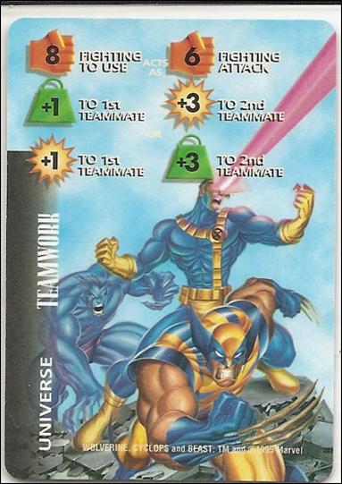 Marvel OverPower (Base Set) card nn273 Teamwork Fighting Level 8