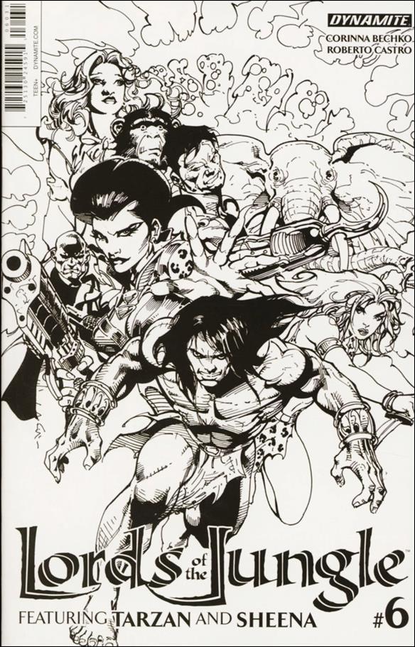 Lords of the Jungle issue 6-C Roberto Castro 1:10 Black & White Cover