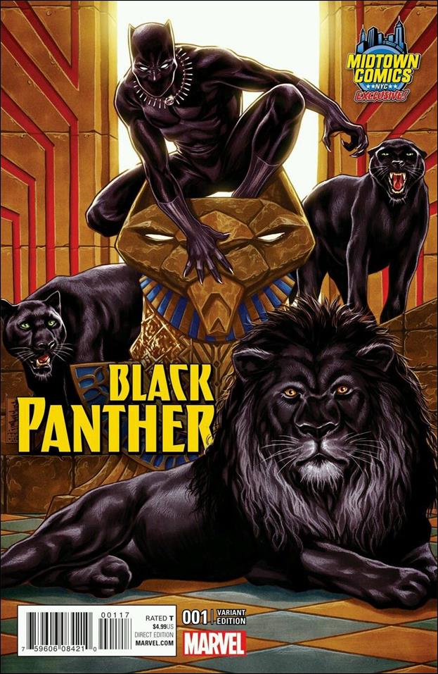 Black Panther (2016) issue 1-L Mark Brooks Midtown Comics Cover
