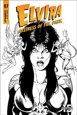 Elvira, Mistress of the Dark (2018) issue 7-I Roberto Castro 1:15 Black & White Cover