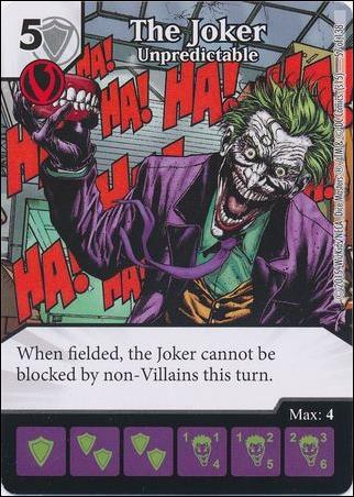 DC Comics Dice Masters Justice League  card 58 The Joker - Unpredictable