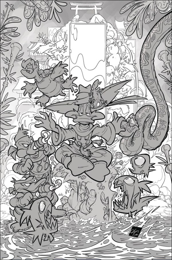 Darkwing Duck (2025) issue 3-K Ciro Cangialosi B&W Virgin 1:15 Cover