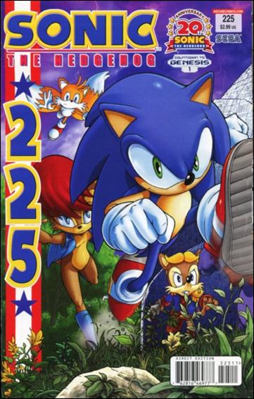 Sonic the Hedgehog (1993) issue 225 Patrick "Spaz" Spaziante Gatefold Cover