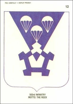 Desert Storm: Series 1 (Sticker Subset) card 12 503rd Infantry
