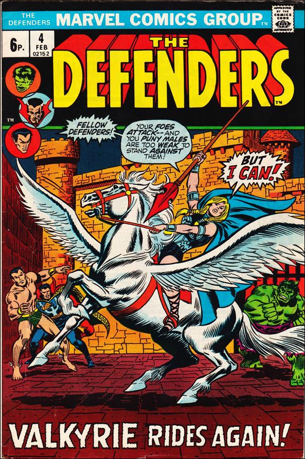 Defenders (1972) issue 4-B UK Price Cover