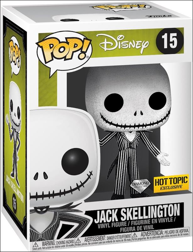 POP! Disney figure 15-C Jack Skellington (Diamond Collection) Hot Topic