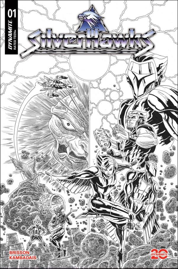 Silverhawks (2025) issue 1-ZA James Stokoe B&W 1:30 Cover