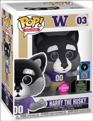 POP! College figure 3-C Harry the Husky (Flocked) Spring Convention