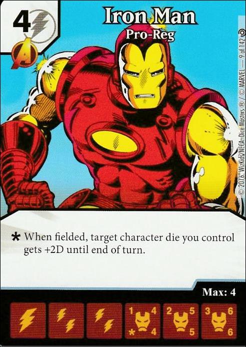 Marvel Dice Masters Civil War card 9-B Iron Man: Pro-Reg (Alternate Art)
