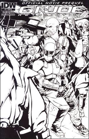 G.I. Joe 2 Movie Prequel issue 4-B Salvador Navarro 1:10 Black and White Cover