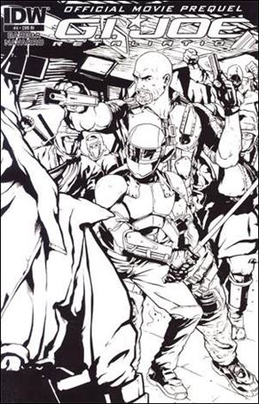 G.I. Joe 2 Movie Prequel issue 4-B Salvador Navarro 1:10 Black and White Cover