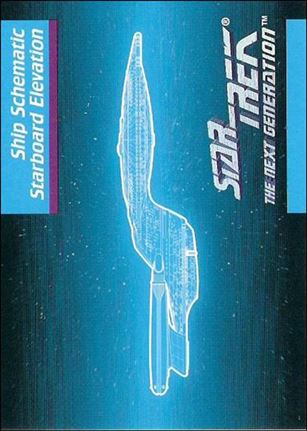 Star Trek: The Next Generation - Inaugural Edition (Base Set) card 46 Ship Schematic Starboard Elevation