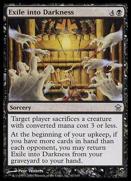 Magic the Gathering: Saviors of Kamigawa (Base Set) card 67 Exile into Darkness