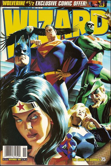 Wizard: The Guide to Comics issue 75 Alex Ross Classic JLA Cover