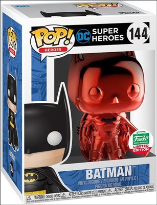 POP! Heroes figure 144-K Batman (Red Chrome) Funko Shop Exclusive
