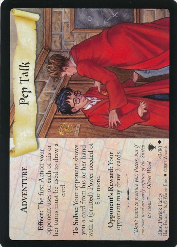 Harry Potter: Quidditch Cup (Base Set) card 43 Pep Talk