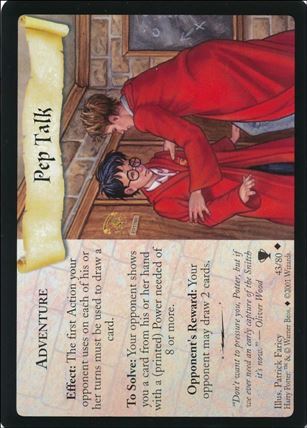Harry Potter: Quidditch Cup (Base Set) card 43 Pep Talk