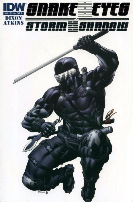Snake Eyes and Storm Shadow issue 13-B Robert Atkins Snake Eyes Cover