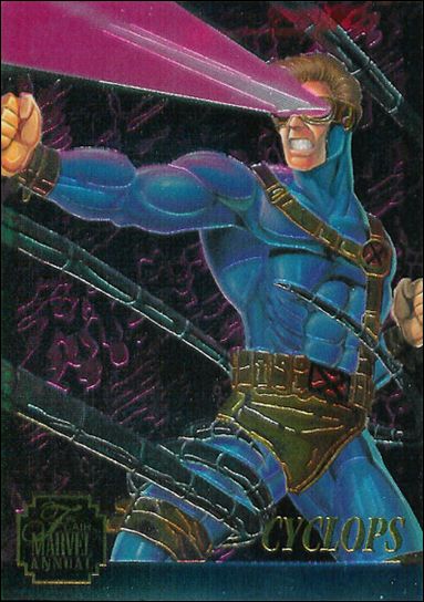 Marvel Annual Flair '95 (Chromium Subset) card 8 Cyclops