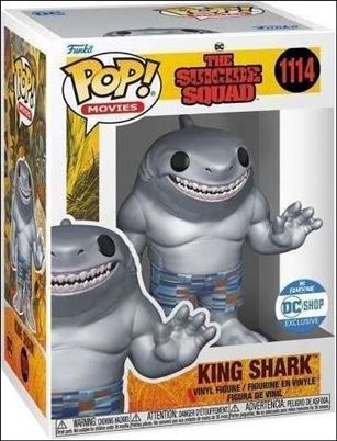 POP! Movies figure 1114-B King Shark (Metallic) DC Shop Exclusive
