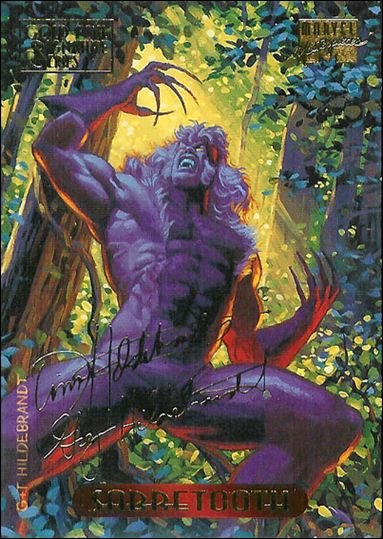 1994 Marvel Masterpieces (Gold-Foil Signature Parallel Base Set) card 102 Sabretooth