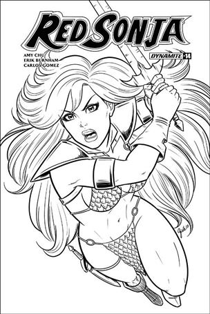 Red Sonja (2017) issue 14-G Gisele Lagace B&W Cover