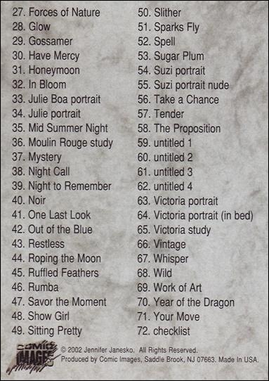Janesko Select (Base Set) card 71 Checklist
