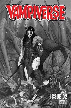 Vampiverse issue 2-P Madibek Musabekov 1:30 Black & White Cover