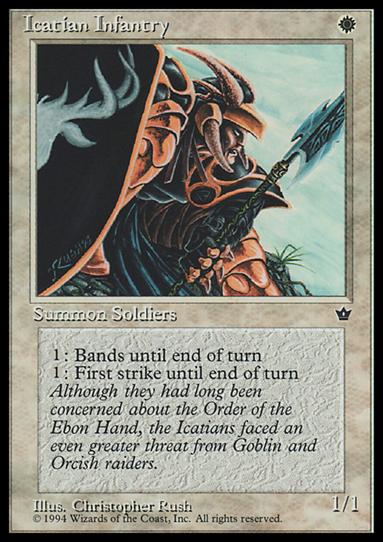Magic the Gathering: Fallen Empires (Base Set) card 7 Icatian Infantry