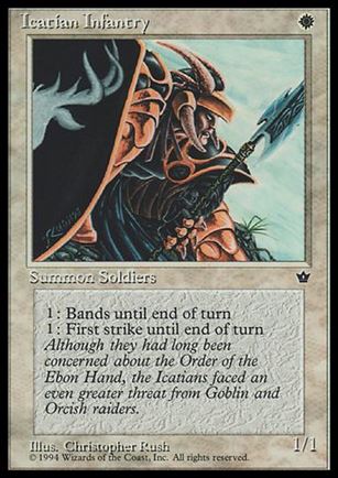 Magic the Gathering: Fallen Empires (Base Set) card 7 Icatian Infantry