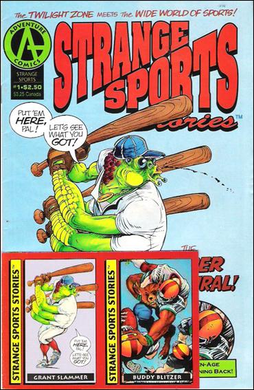 Strange Sports Stories (1992) issue 1-B Trading cards attached to cover