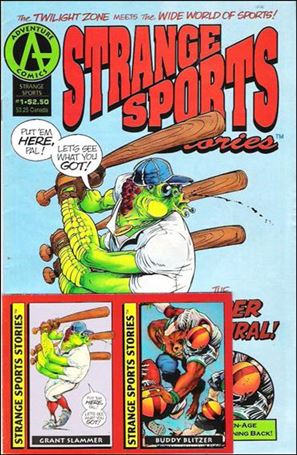 Strange Sports Stories (1992) issue 1-B Trading cards attached to cover