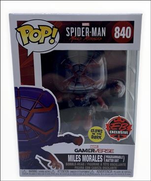 POP! Marvel figure '840' Miles Morales (Programmable Matter Suit) GITD EB 