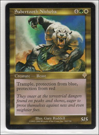 Magic the Gathering: Invasion (Base Set) card 268 Sabretooth Nishoba