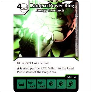 DC Comics Dice Masters Justice League  card 92 Lantern Power Ring - Energy Constructs